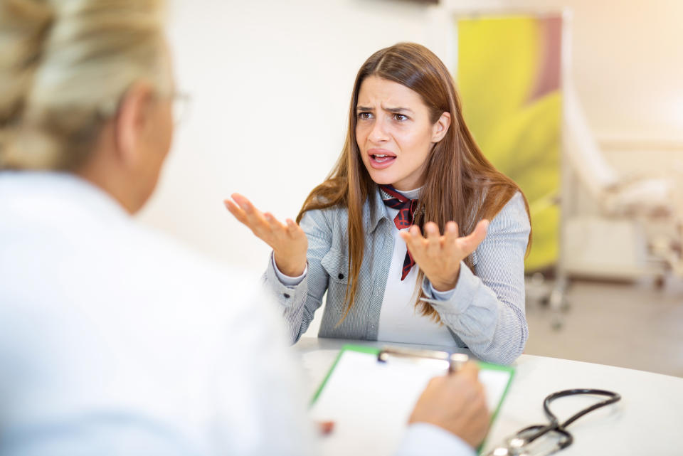 confused and upset woman