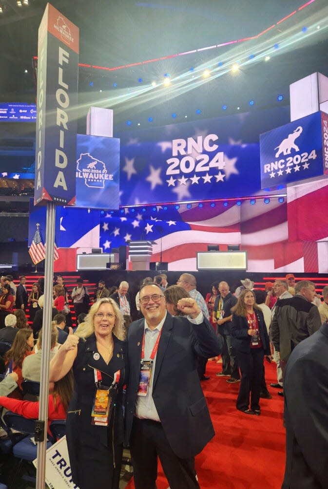 Amilee Stuckey and Ed Shoemaker served as delegates from Polk County at the Republican National Convention in Milwaukee, Wisconsin.