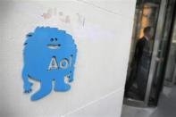 The AOL logo is seen at the company's office in New York November 5, 2013. REUTERS/Andrew Kelly