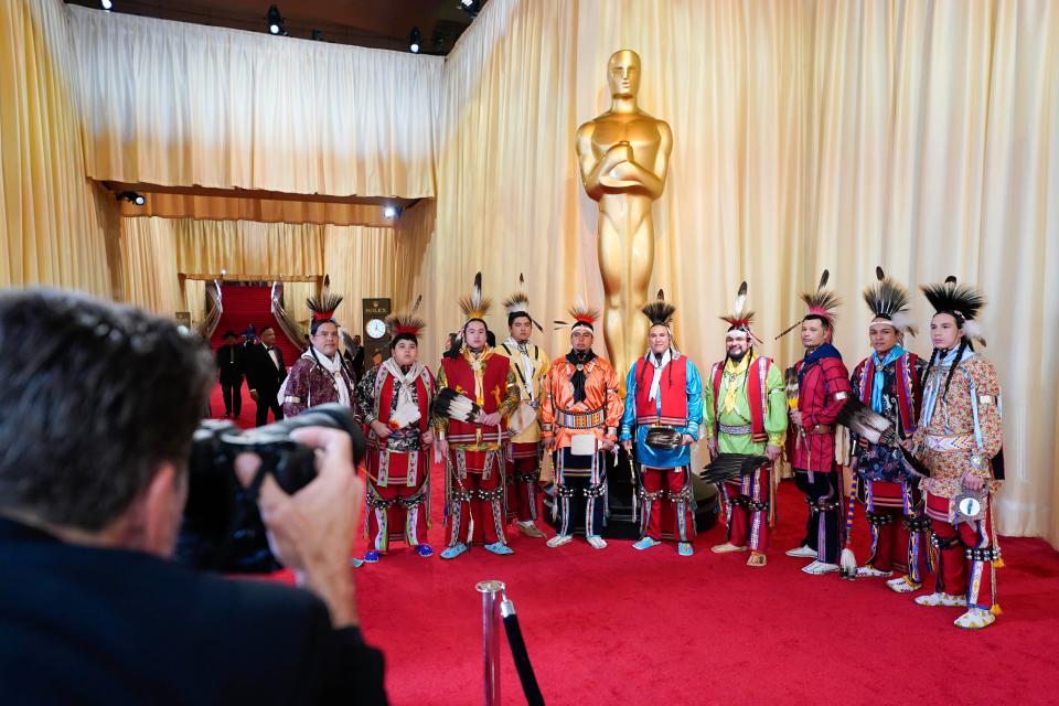 Osage singers and dancers