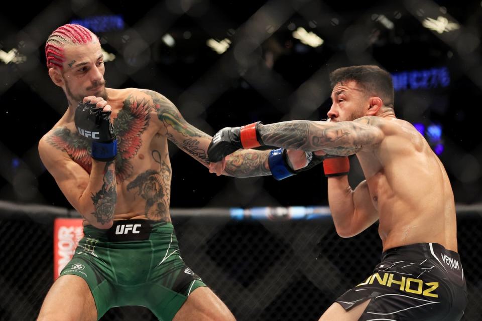 Sean O’Malley (left) and Pedro Munhoz fought to a No Contest (Getty Images)