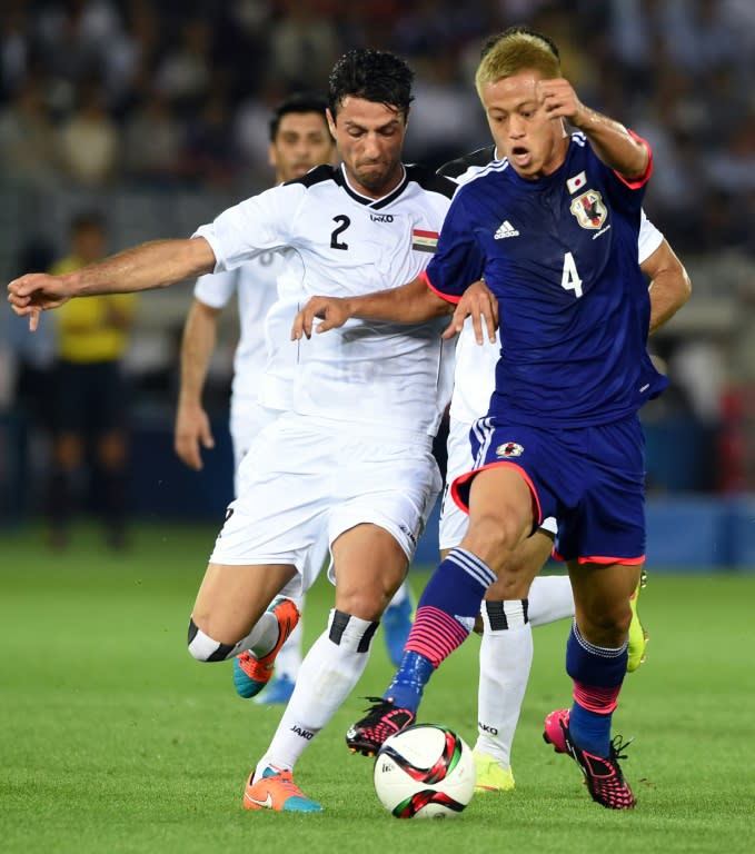 Keisuke Honda (right) will help Japan try to end a run of four games without a win under manager Vahid Halilhodzic