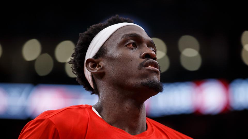 Toronto Raptors star Pascal Siakam is set to miss at least two weeks with a right abductor strain, suffered in a loss to the Dallas Mavericks on Friday. (Getty Images)