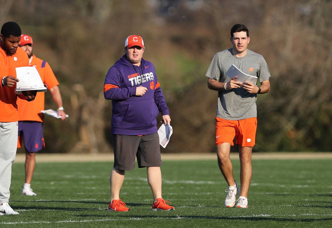 Clemson football’s Wes Goodwin at spring practice March 2, 2022.