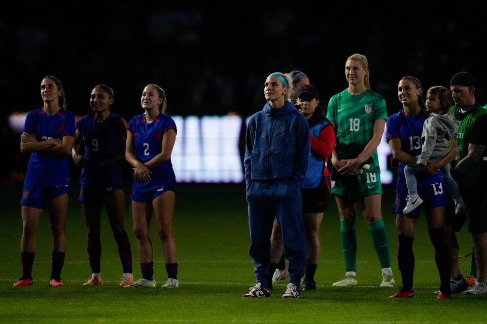 TQL Stadium in Cincinnati played a tribute video to United States Women's National Team star Julie Ertz, who played her final professional game on Thursday.