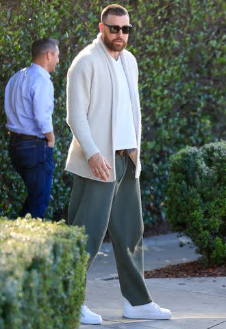 <p>Rachpoot/Bauer-Griffin/GC Images</p> Travis Kelce on March 11, 2024 in Los Angeles