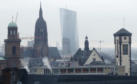 The headquarters of the European Central Bank (ECB) is pictured in Frankfurt, Germany, February 12, 2016. REUTERS/Ralph Orlowski