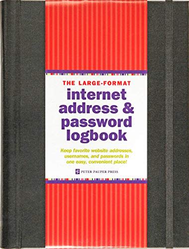 Large-Format Internet Address & Password Logbook (Amazon / Amazon)