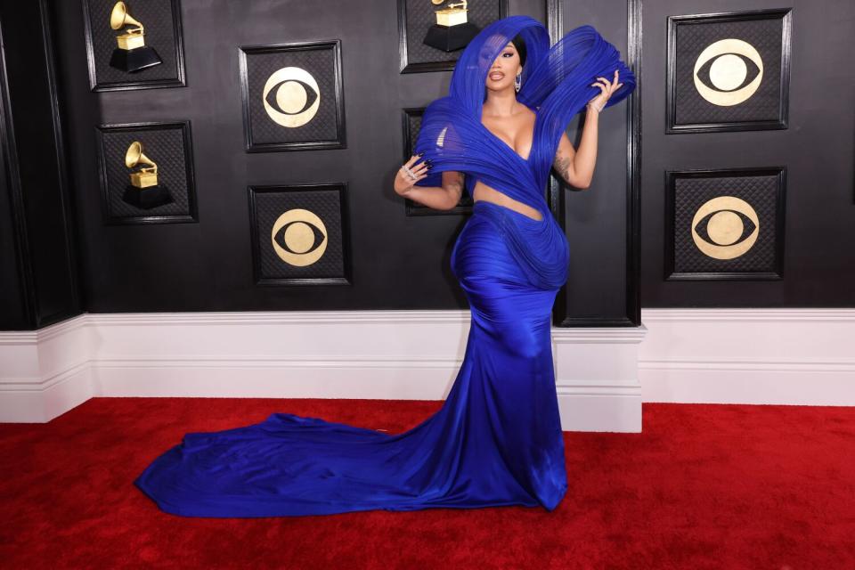 Cardi B at the 65th Grammy Awards.