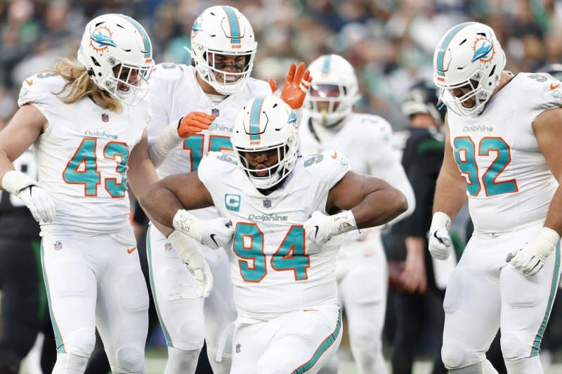 Miami Dolphins defensive tackle Christian Wilkins could hit free agency this off-season. File Photo by John Angelillo/UPI