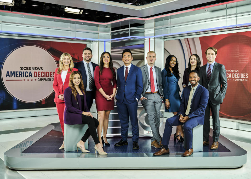 Olivia Rinaldi, Nidia Cavazos, Jake Rosen, Allison Novelo, Aaron Navarro, Camilo Montoya-Galvez, Shawna Mizelle, Taurean Small, Cristina Corujo, and Zak Hudak / Credit: Jonathan Thorpe/CBS News ©2023