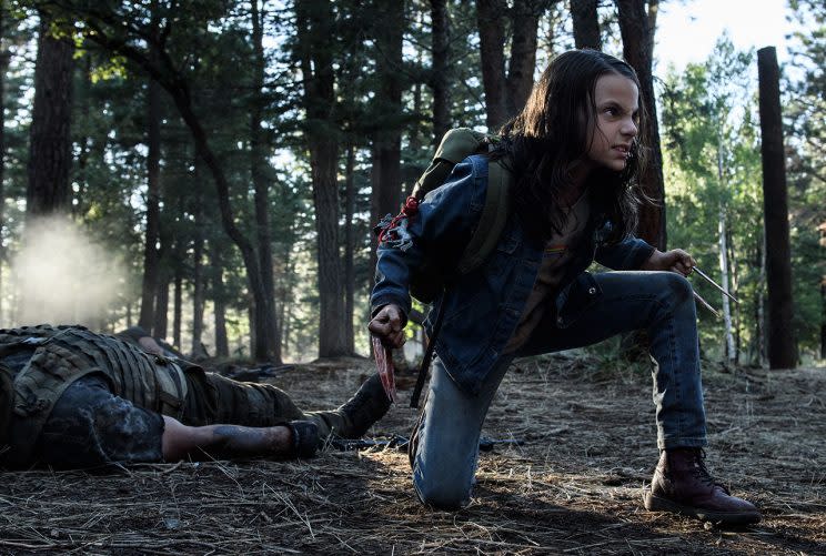 Dafne Keen as Laura in 'Logan' (Credit: 20th Century Fox)