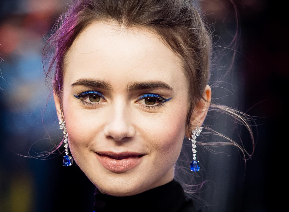 LONDON, ENGLAND – APRIL 24: Lily Collins attends the “Extremely Wicked, Shockingly Evil and Vile” European premiere at The Curzon Mayfair on April 24, 2019 in London, England. (Photo by Samir Hussein/Samir Hussein/WireImage)