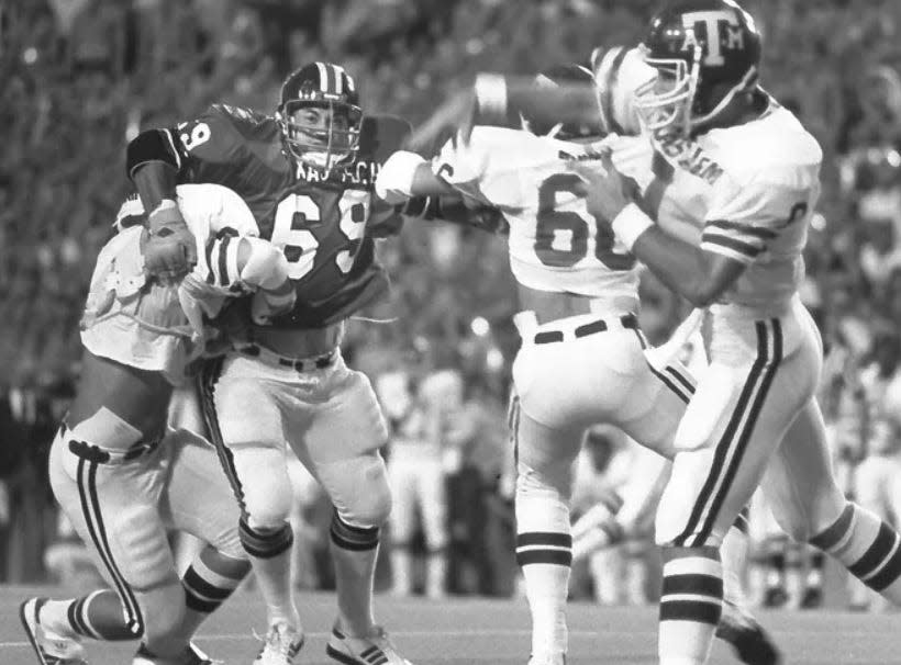 Texas Tech's Gabe Rivera, who became known as Senor Sack while a Red Raiders, was drafted in the first round of the 1983 NFL draft by the Pittsburgh Steelers.