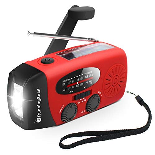 RunningSnail Emergency Hand Crack AM/FM Radio with LED Flashlight (Amazon / Amazon)
