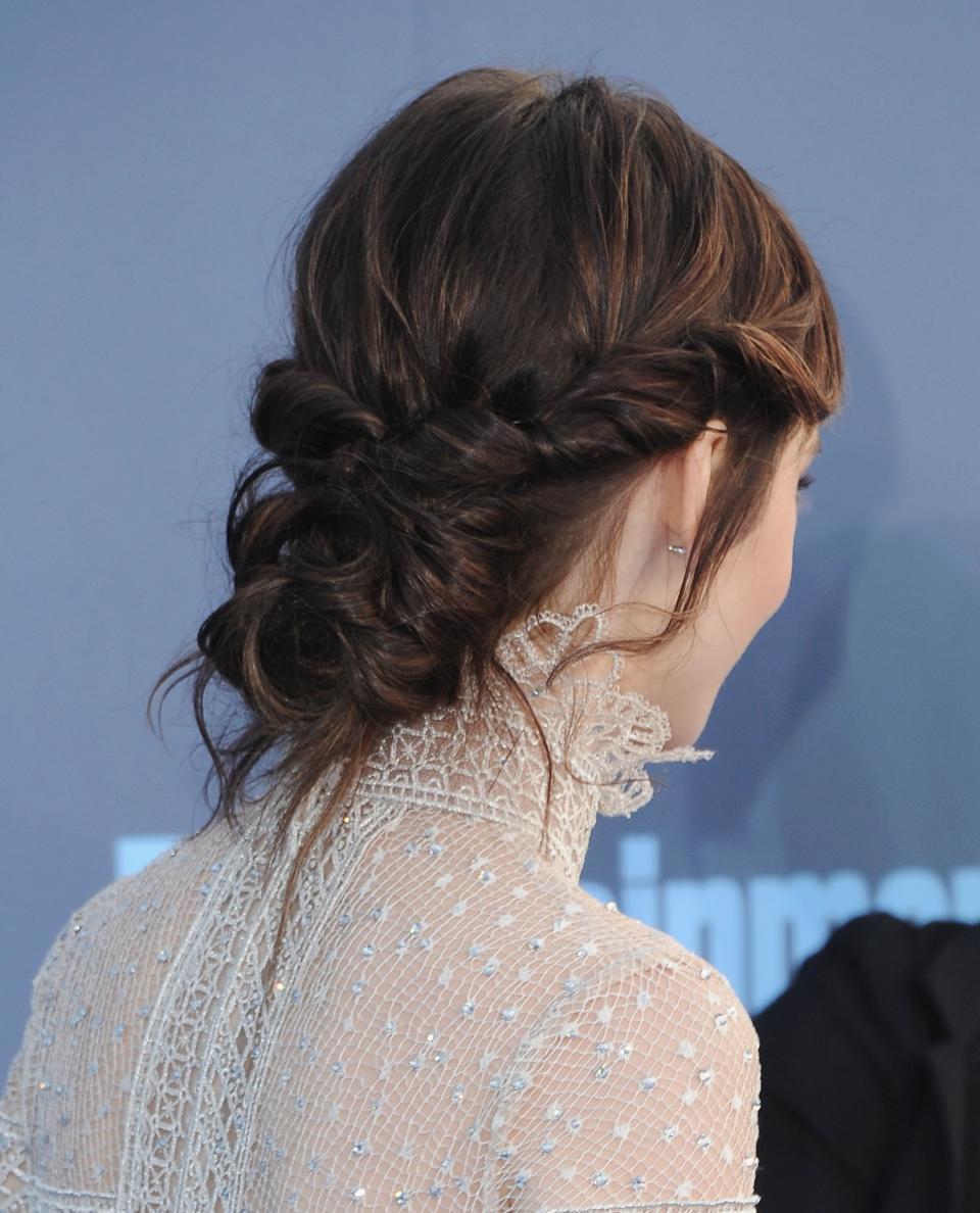 Half-up, half-down prom hairstyles: Braid it up and down