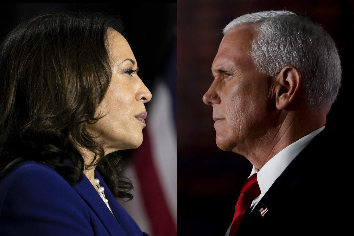 Senator Kamala Harris; Vice President Mike Pence