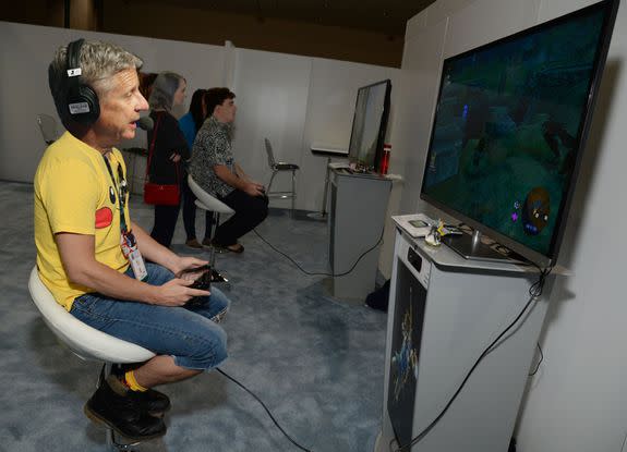 LOS ANGELES, CA - JUNE 16:  Actor Garrett Clayton got an exclusive look at the latest Zelda for Wii U game while attending the 2016 E3 Gaming Convention at Los Angeles Convention Center on June 16, 2016 in Los Angeles, CA  (Photo by Michael Kovac/Getty Images for Nintendo )