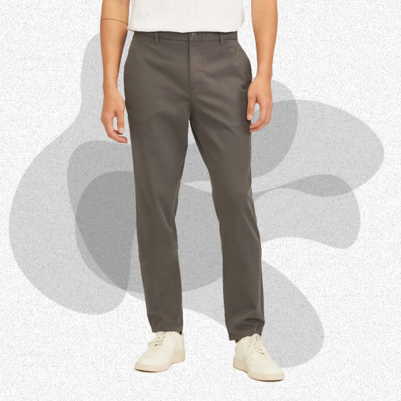<p>Courtesy of Everlane</p><p>With three fits, five colors, and nearly a dozen waist sizes ranging from 28-40, it’s easy to find an Everlane chino that best suits you. It’s made primarily from cotton with 6% elastane, giving it plenty of stretch without compromising the classic look. The breathable, moisture-wicking fabric keeps you comfortable on a long day at work or on the go. The Performance Chino is part of Everlane’s Uniform collection, which is always available and backed by a 365-day guarantee. If something rips or wears out, Everlane will furnish a new pair. </p><p>[From $74; <a href="https://go.skimresources.com?id=106246X1712071&xs=1&xcust=mj-bestkhakipantsmen-jzavaleta-0923-update&url=https%3A%2F%2Fwww.everlane.com%2Fproducts%2Fmens-performance-chino-athletic-slate%3Fcollection%3Dmens-pants" rel="noopener" target="_blank" data-ylk="slk:everlane.com;elm:context_link;itc:0;sec:content-canvas" class="link ">everlane.com</a>] </p>