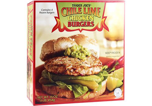 33) Chili Lime Chicken Burgers