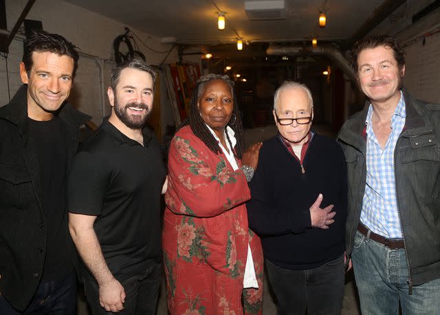 <p>Bruce Glikas/WireImage</p> Colin Donnell, Alex Brightman, Whoopi Goldberg, Richard Dreyfuss and Ian Shaw on Oct. 18, 2023