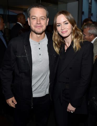 <p>John Shearer/Getty Images</p> Matt Damon and Emily Blunt at EW's Must List Party during the 2015 Toronto International Film Festival at Thompson Hotel on September 12, 2015 in Toronto, Canada