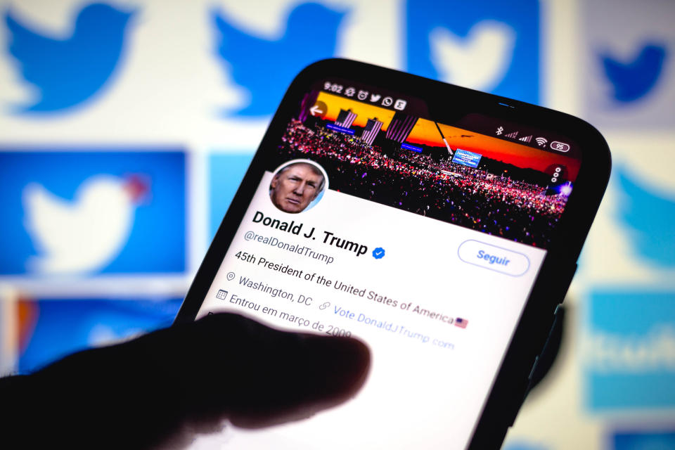 Las acciones de Twitter caen con fuerza después de que la red social decidiera bloquear de forma permanente la cuenta de Donald Trump. (Foto: Rafael Henrique/SOPA Images/LightRocket via Getty Images)