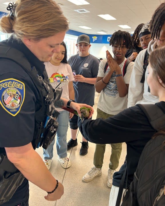 Five-O visiting Willow Spring High School (Fuquay-Varina Police Department)