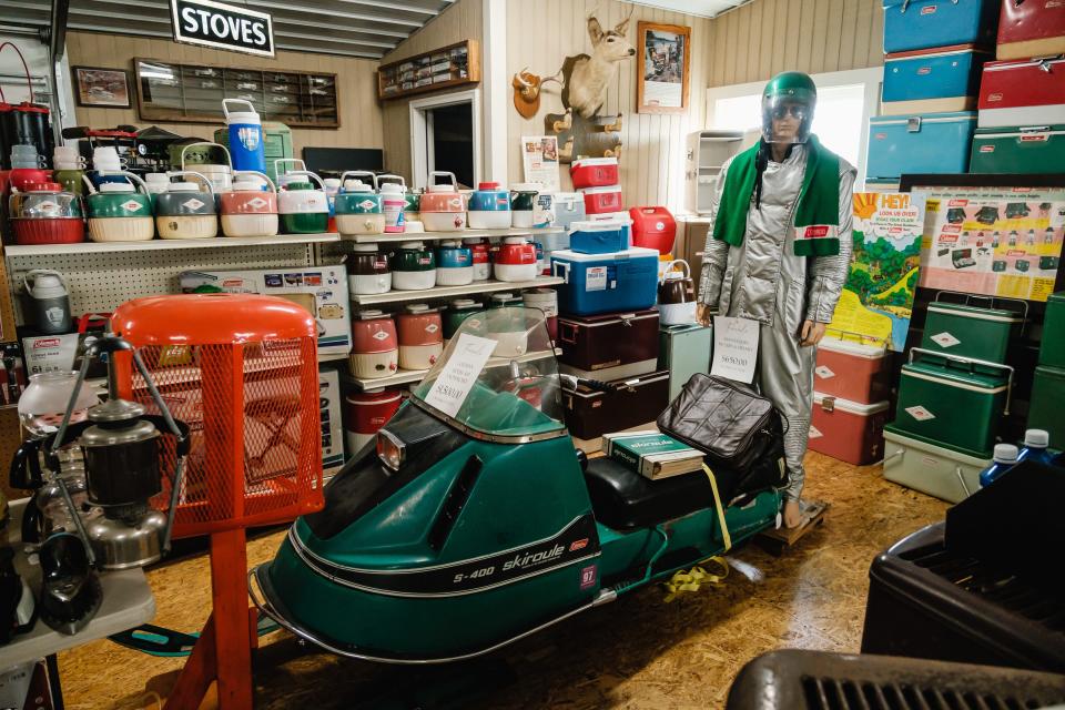 One of the more unusual items at Erb's Coleman Museum in Sugarcreek is a Coleman Model 400 snowmobile.