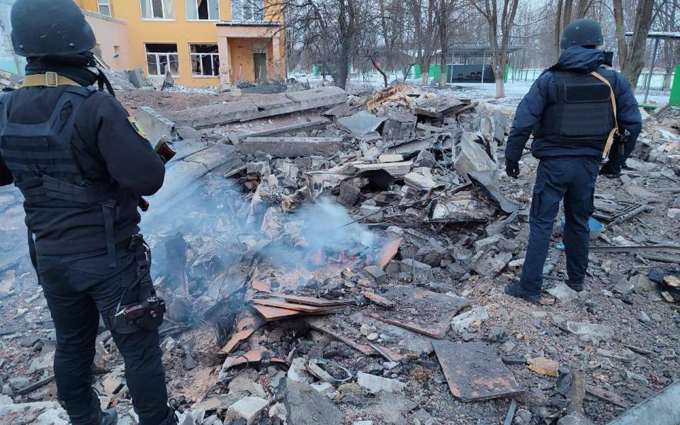 Regional governor Oleh Synehubov said at least three people were injured in the strikes