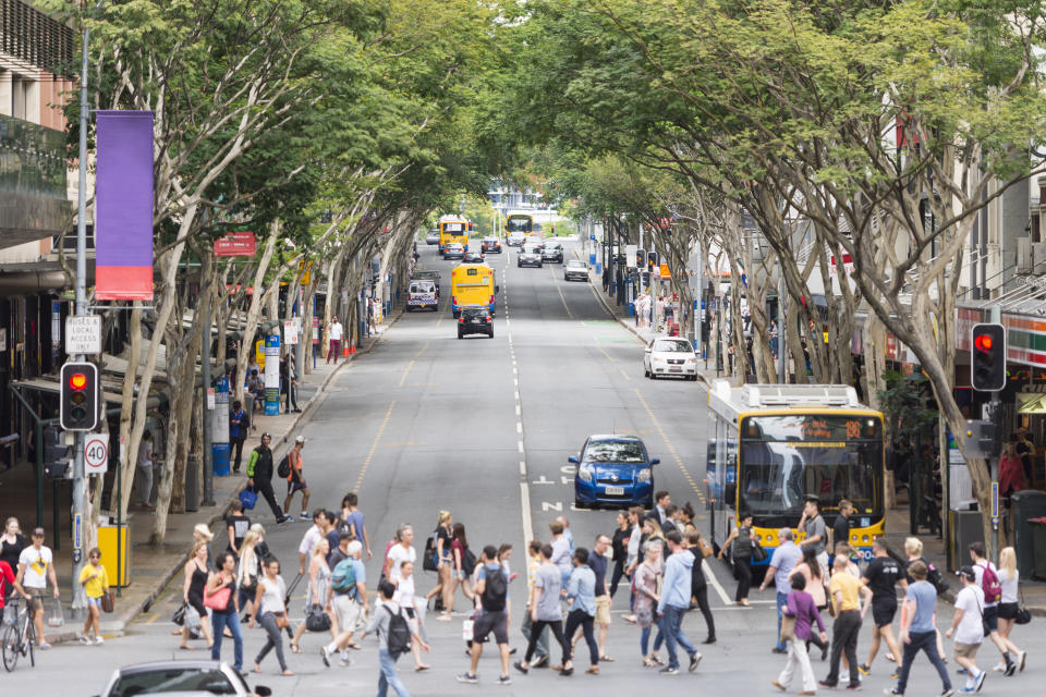 Color image of the prominent Edward Street in Brisbane