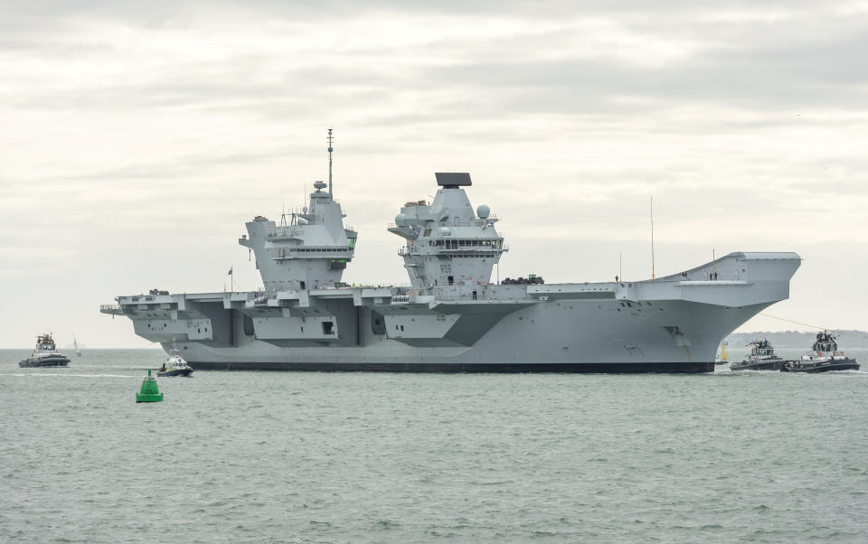 HMS Queen Elizabeth is now the UK’s largest warship. (SWNS)