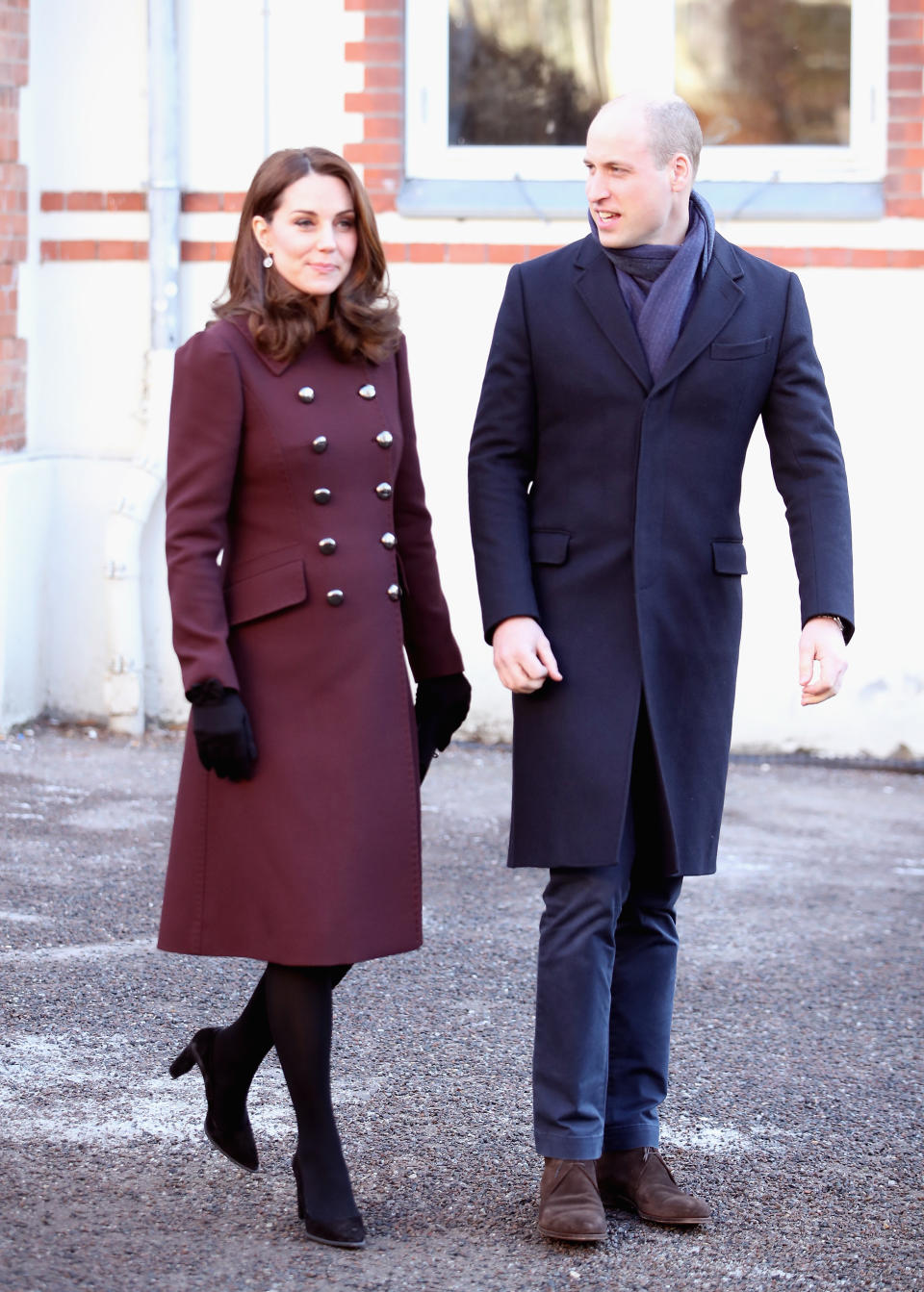 Kate&nbsp;and William depart the&nbsp;Hartvig Nissen School&nbsp;in Oslo on Feb. 2.