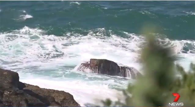 A woman's body was found floating in a blowhole on the New South Wales central coast. Picture: 7 News