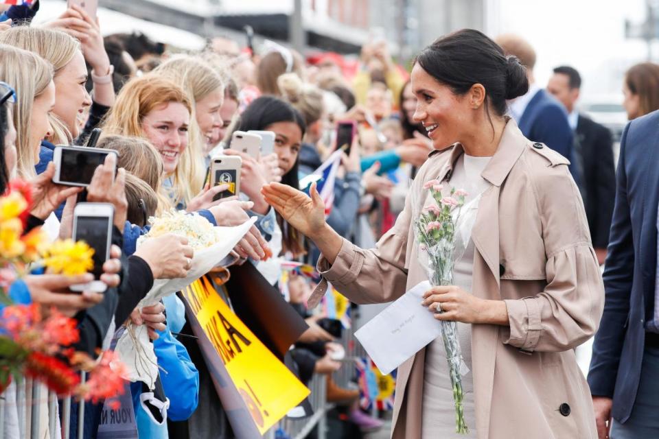 Meghan on tour in Auckland, New Zealand (PA)