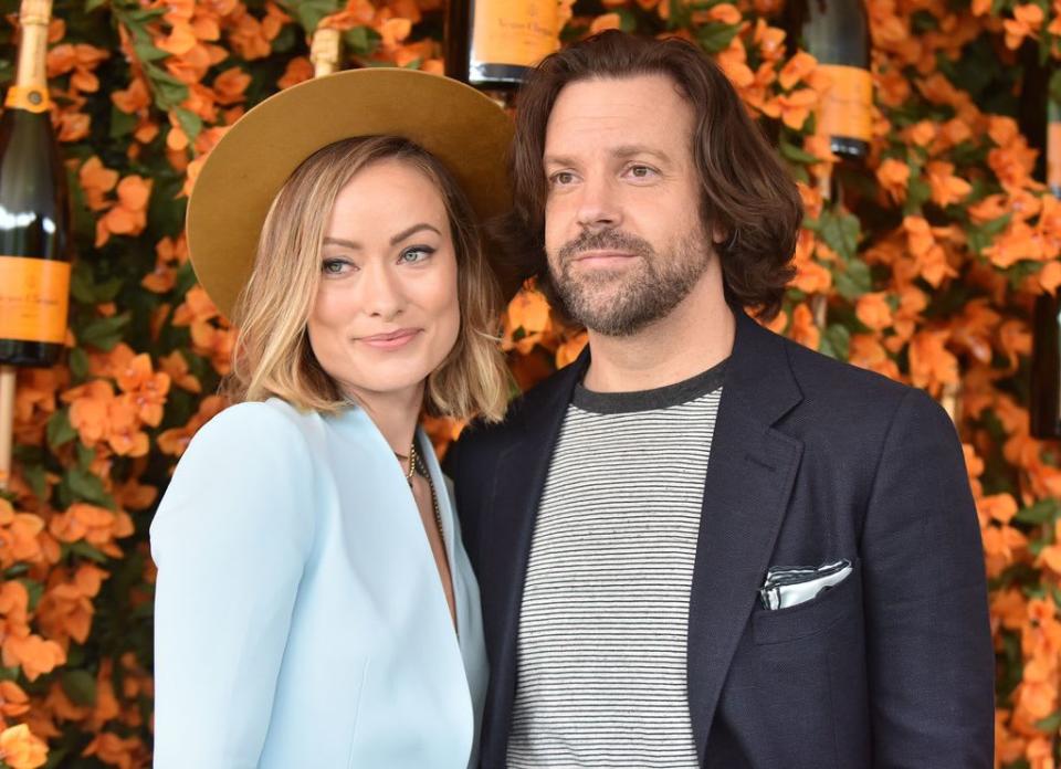 Olivia Wilde and Jason Sudeikis attend the 9th Annual Veuve Clicquot Polo Classic in Los Angeles, California, on October 6, 2018