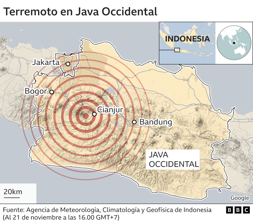 Mapa del terremoto