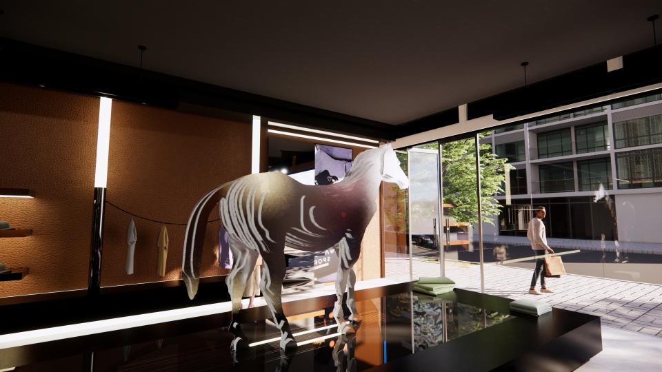 A rendering of the Gaucho Buenos Aires store, complete with the 9-and-a-half foot plastic horse in the entrance, which represents the Argentinian cowboy. - Credit: Courtesy Photo