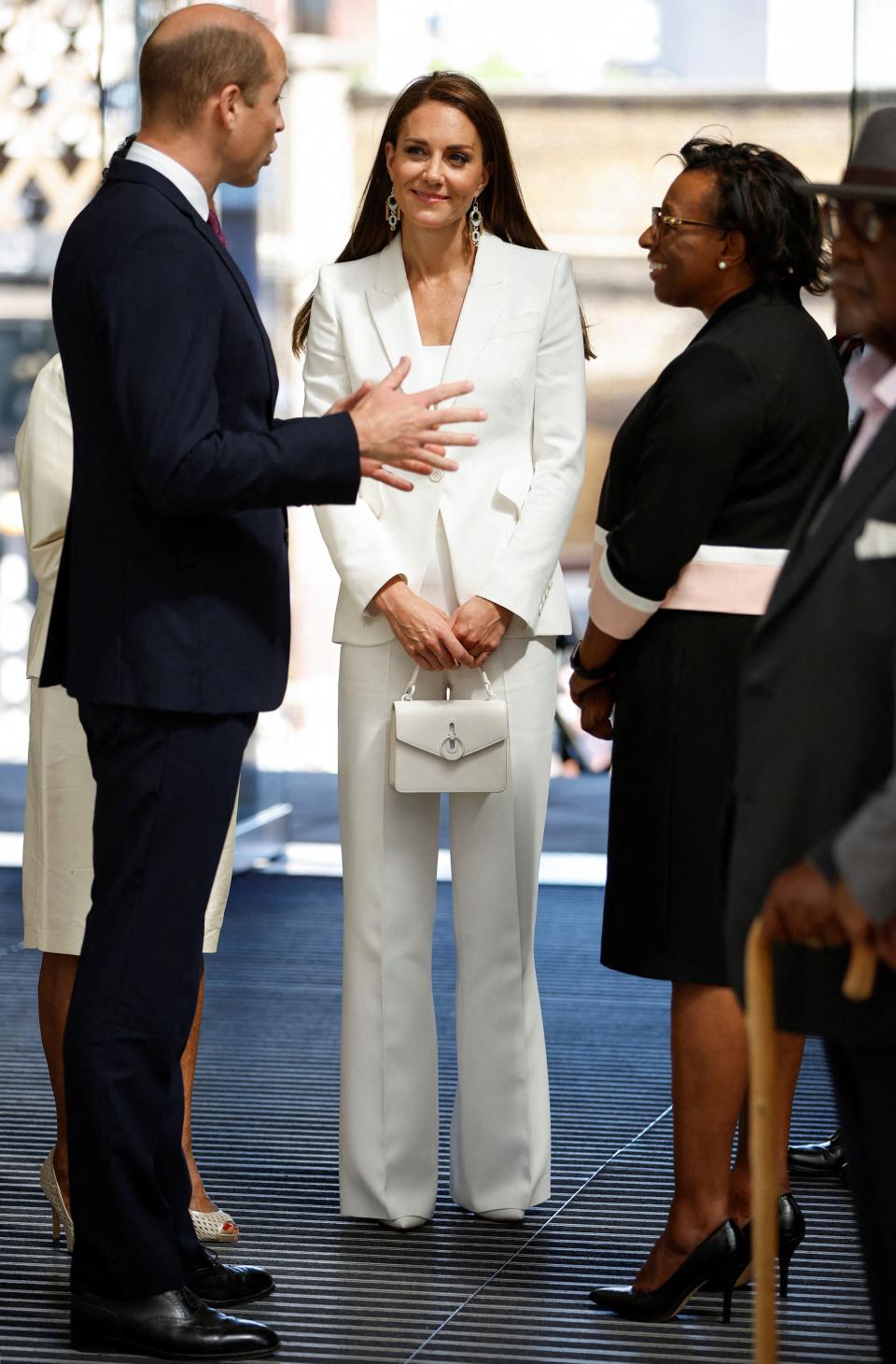 Fans praised the Duchess of Cambridge's 'perfect' outfit on social media. (Getty Images)