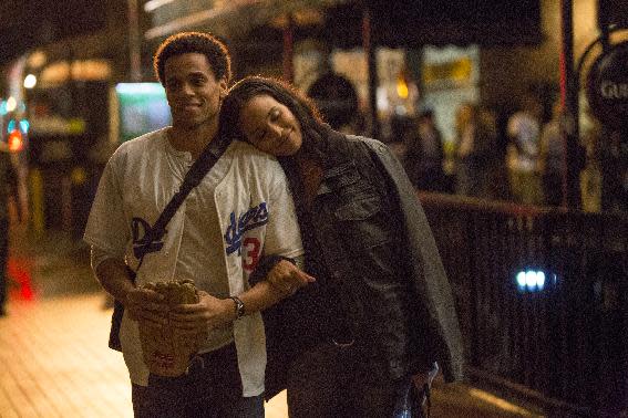 This image released by Sony Pictures shows Michael Ealy, left, and Joy Bryant in a scene from "About Last Night." (AP Photo/Sony Pictures, Matt Kennedy)