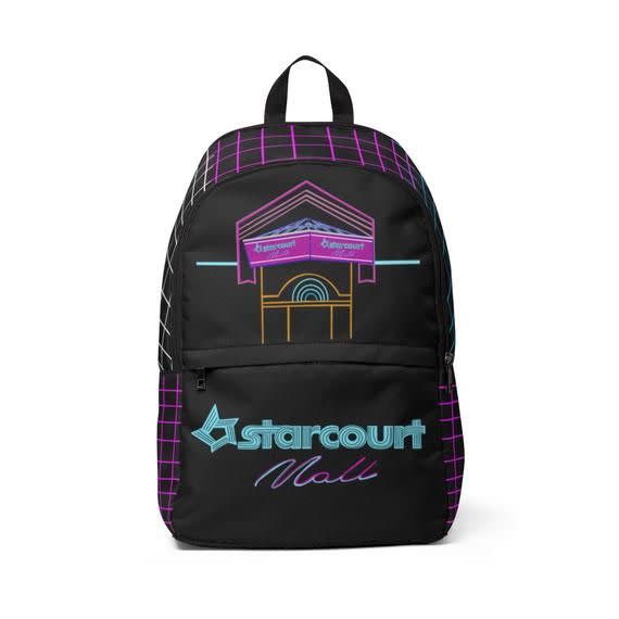 11) Starcourt Mall Book Bag, Stranger Things Gifts, Fabric Backpack, Gifts for Teens, Season 3, Totally 80s, Retro Book Bag, Stranger Th