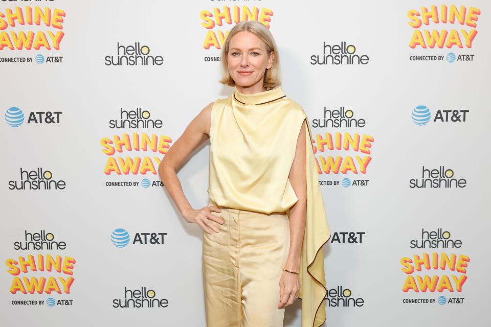 Naomi Watts shown before images for the Shine Away event.