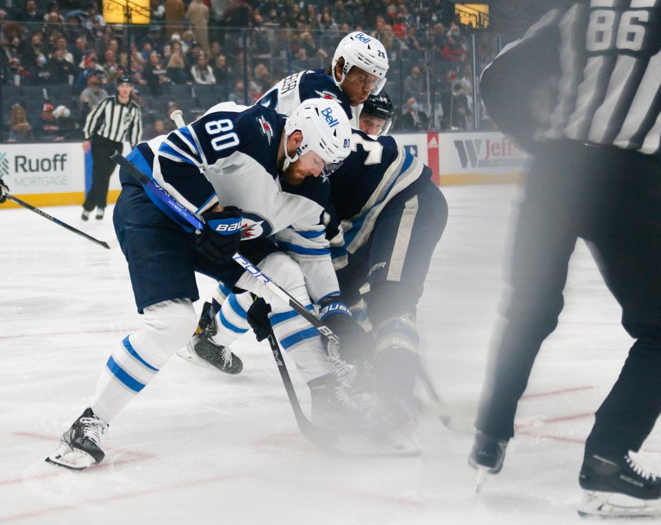 On Thursday, Jets center Pierre-Luc Dubois made his second trip to Nationwide Arena since being traded by the Blue Jackets.