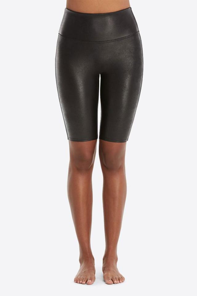 Spanx Faux Leather Bike Shorts  Kim Kardashian's Athleisure