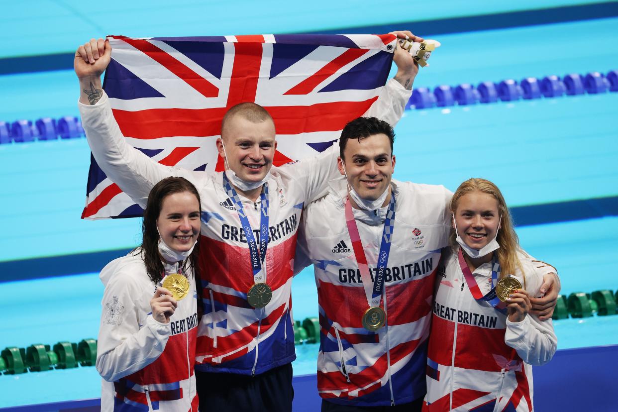 The British quartet won in 3mins 37.58secs (Getty Images)