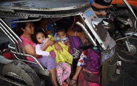 Hundreds of thousands of people may have to be evacuated from the surrounding area - Credit: TED ALJIBE/AFP via Getty Images