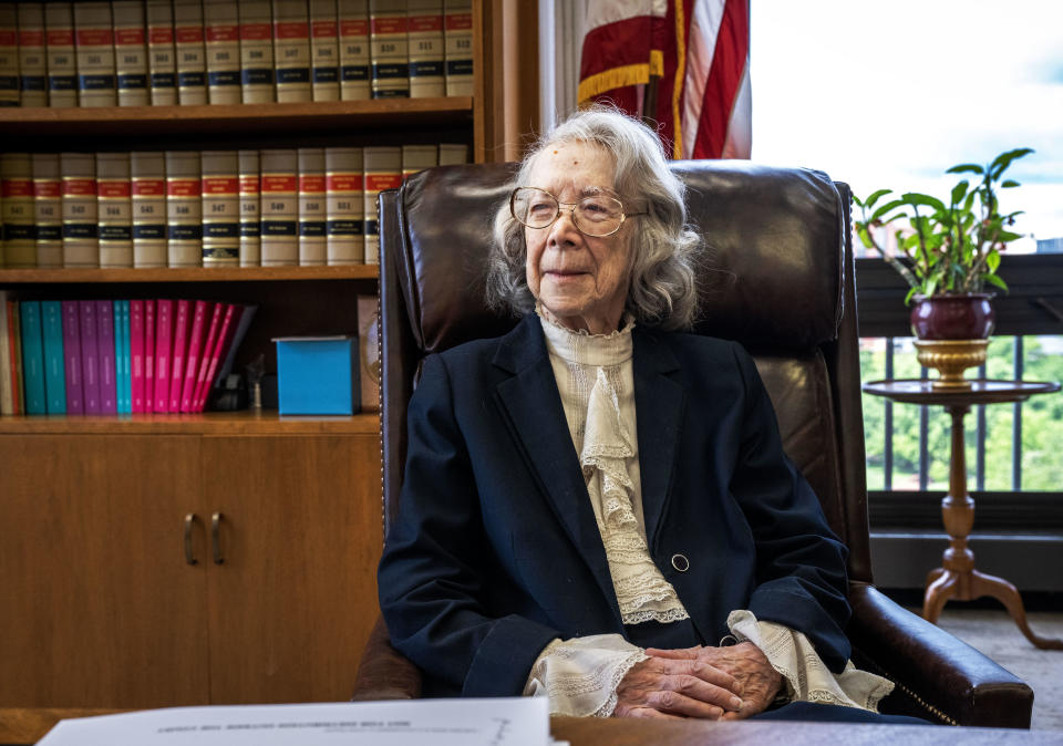 Judge Pauline Newman in her office in Washington, D.C. / Credit: Bill O'Leary/The Washington Post via Getty Images