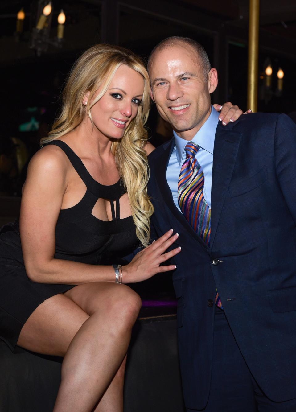 WEST HOLLYWOOD, CA - MAY 23: Stormy Daniels and attorney Michael Avenatti are seen at The Abbey on May 23, 2018 in West Hollywood, California. (Photo by Tara Ziemba/Getty Images)