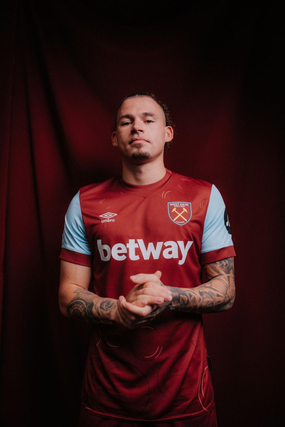 New look: Kalvin Phillips has swapped Manchester City for West Ham on a loan deal (West Ham United)