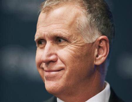 Thom Tillis attends a debate between the four top-polling Republican candidates in North Carolina for the U.S. Senate, at Davidson College in Davidson, North Carolina April 22, 2014. Picture taken April 22, 2014. To match USA-NORTHCAROLINA-SENATE REUTERS/Davis Turner